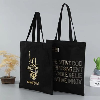 Alltägliches Schulleben Custom Print Logo Wiederverwendbar Schwarz Kleidung aus Baumwolle