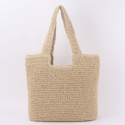 Akzeptable OEM/ODM Sommer-Raffia Stroh-Tote-Tasche für recycelte Strandtasche