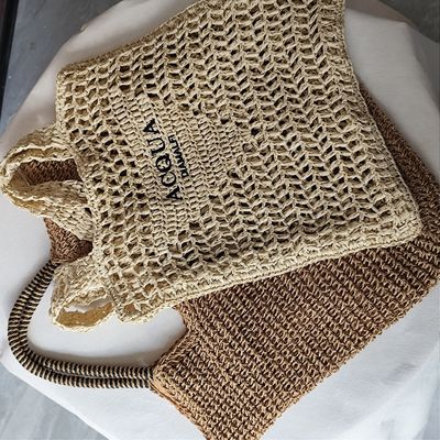 Hochkapazitäts-Koreanische Frauenstrohstrand-Ferien-Picknicktasche mit individuellem Logo