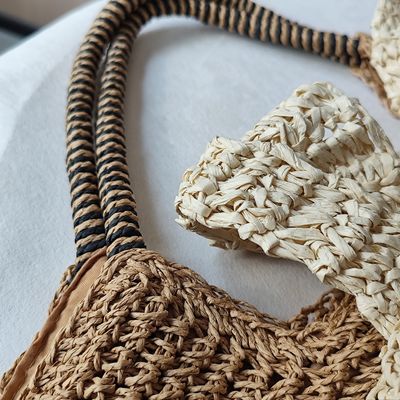 Hochkapazitäts-Koreanische Frauenstrohstrand-Ferien-Picknicktasche mit individuellem Logo