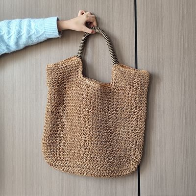 Handgestaltete, kundenspezifische, Raffia Stroh gewebte Tote-Tasche, Luxus-Trend-Strandtasche für den Urlaub