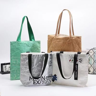 Custom Großkapazität Tote Tasche Sopping Tasche Öko-freundliche wasserdichte Dupont Papiertasche
