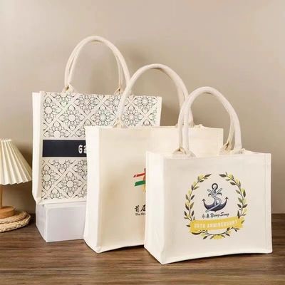 Custom Logo gedruckte wiederverwendbare Leinwand-Tote-Tasche für Geschenke und umweltfreundliche Werbung