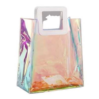 Stilvolle wiederverwendbare PVC-Laser-transparente holographische Tasche für Strandtaschen-Enthusiasten