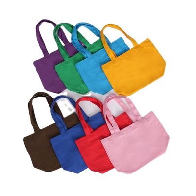 Farbige Handtasche aus Baumwolle Mini-Tote-Einkaufstaschen mit individuellem Logo