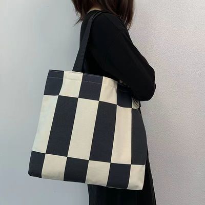 Gemachte Eco-Shopping-Tasche Große Leinwand-Baumwoll-Tote-Tasche für Frauen