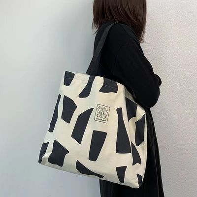 Gemachte Eco-Shopping-Tasche Große Leinwand-Baumwoll-Tote-Tasche für Frauen