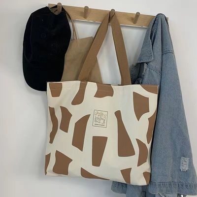 Gemachte Eco-Shopping-Tasche Große Leinwand-Baumwoll-Tote-Tasche für Frauen