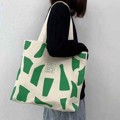 Gemachte Eco-Shopping-Tasche Große Leinwand-Baumwoll-Tote-Tasche für Frauen