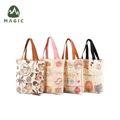 Custom Logo Farbe Größe Recyclinggewebe Mini Leinwand Baumwolle Tote Bag für Frauen Kinder