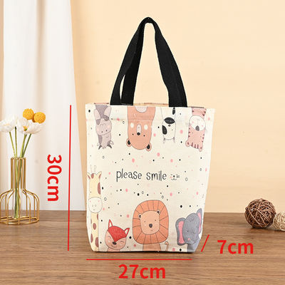 Custom Logo Farbe Größe Recyclinggewebe Mini Leinwand Baumwolle Tote Bag für Frauen Kinder