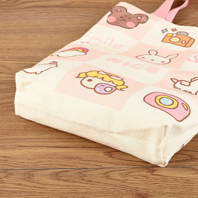 Custom Logo Farbe Größe Recyclinggewebe Mini Leinwand Baumwolle Tote Bag für Frauen Kinder