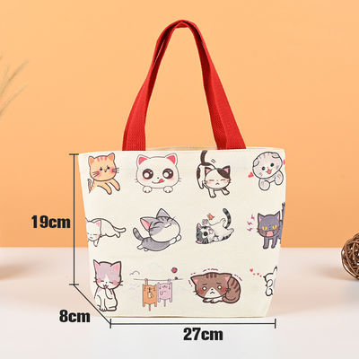Dauerhafte HQ Klappbare Mini-Tote-Tasche mit benutzerdefiniertem Logo Druck Leinwand Baumwolle Handtasche