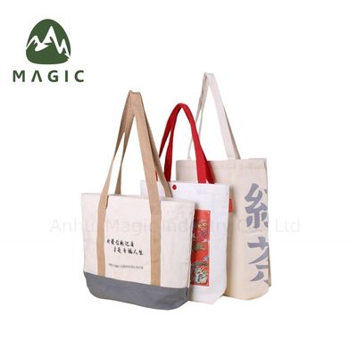 Umweltfreundliche Handhabung, benutzerdefinierte Logo-Druck, Leinwand-Tote-Tasche zum Einkaufen und Reisen