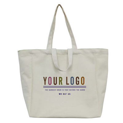 Customized Logo Printed Canvas Cotton Tote Bags für modische Frauen OEM/ODM akzeptiert