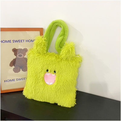 Custom Logo Druck Frauen Handtasche für Reisen Alltagsgeschenk Plush Tote Einkaufstasche