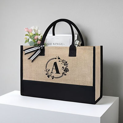 Handgestaltete Custom Print Baumwolle Leinwand Tote Tasche für umweltfreundliche Feiertagsgeschenk