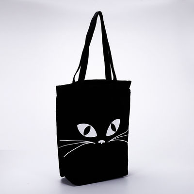 Benutzerdefiniertes Logo Vollfarb-Leinwand-Baumwoll-Tote-Taschen mit neuesten modischen Buchstabenmuster