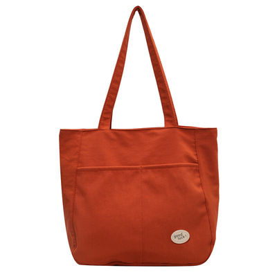 Mehrfachverwendbare Tote-Taschen mit individuellem Logo für Leinwand Baumwolle Vollfarb-Shopping-Schultasche