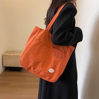 Mehrfachverwendbare Tote-Taschen mit individuellem Logo für Leinwand Baumwolle Vollfarb-Shopping-Schultasche