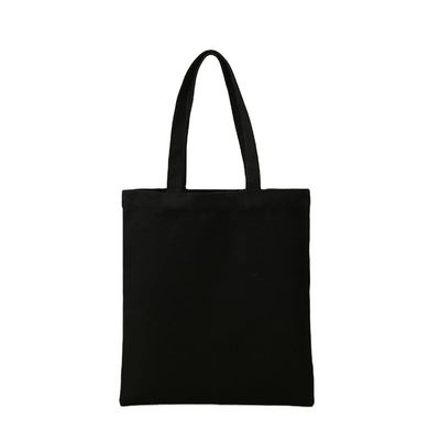 Einfache schwarze, umweltfreundliche, Baumwoll-Leinwand-Tote-Tasche mit benutzerdefiniertem Logo
