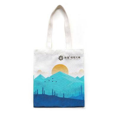 Custom-Logo-gedruckte Leinwand-Tote-Taschen in schwarzen, roten, rosa, blauen, lila Farben für Wiederverwendung