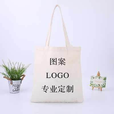 Custom Logo gedruckte wiederverwendbare Leinwand Tote-Tasche für den täglichen Schulleben Einkaufsbedarf