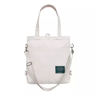Modische Farbe Crossbody Frauen Tote Einkaufstüte Klappbare langlebige Leinwandtasche