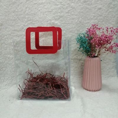 Offene Schließung Custom Clear PVC Geschenk Irisescent Tote Kosmetik Tasche für modischen Look