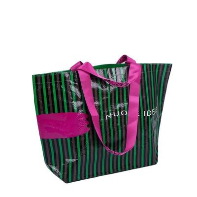 2023 Design Laminate Recyclable PP Woven Tote Bag für maßgeschneiderte Einkaufstasche Design