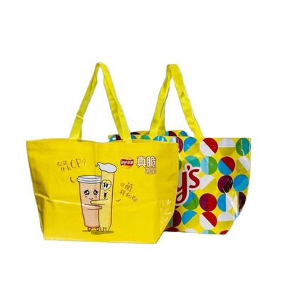 2023 Design Laminate Recyclable PP Woven Tote Bag für maßgeschneiderte Einkaufstasche Design