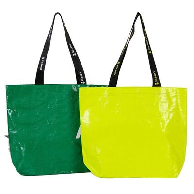 angepasste Farbe Öko-freundliche PP-gewebte Laminat-Shopping-Tote-Taschen mit individuellem Logo