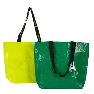 angepasste Farbe Öko-freundliche PP-gewebte Laminat-Shopping-Tote-Taschen mit individuellem Logo