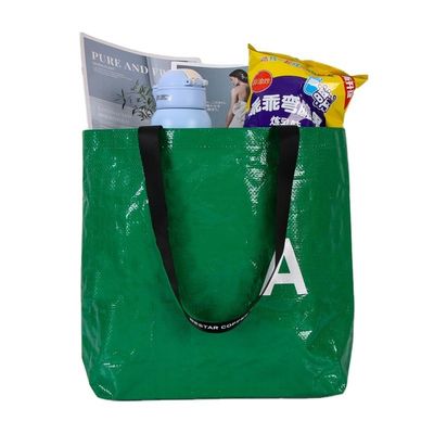 angepasste Farbe Öko-freundliche PP-gewebte Laminat-Shopping-Tote-Taschen mit individuellem Logo