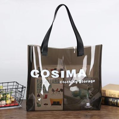 Kosmetik Bequemlichkeit Neueste Modische Custom Eco Große Wasserdichte Durchsichtige Einkaufstasche