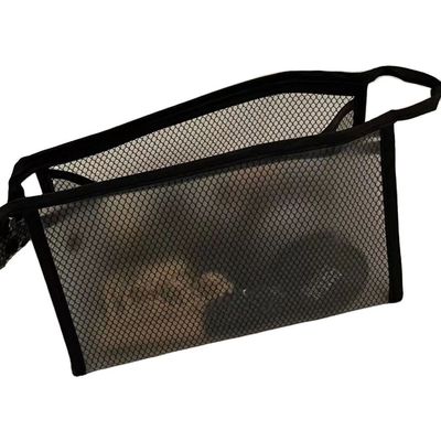 Handheld-Stil Wasserdicht Transparentes Nylon-Gitter Custom Logo Große Make-up-Kosmetik-Tasche