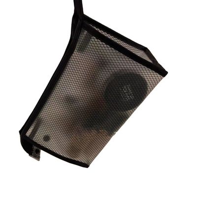 Handheld-Stil Wasserdicht Transparentes Nylon-Gitter Custom Logo Große Make-up-Kosmetik-Tasche