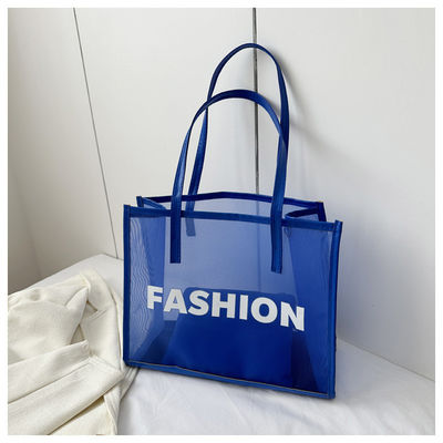 Custom Eco Shopping Bag Custom Design mit Logo Wiederverwendbarer Nylon Mesh Beach Tote Bag