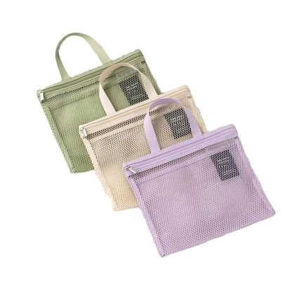 Customized Mesh Toilettenbeutel Leichtgewicht Nettobeutel Kleines Nylon-Gitter für Badezimmer-Speicher
