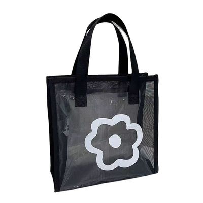 Zeichentrickmuster Wiederverwendbare Eco Mini Tote Bag Custom Printed Polyester Nylon Mesh Einkaufen