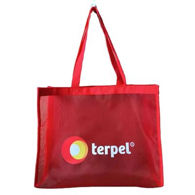 Handheld Style Großkapazität Mesh Shopping Tote Bag mit Custom Logo und angepasst