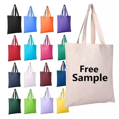 Custom Logo Recycle Eco Canvas Geschenk-Shopping-Tasche Strand-Tasche Leinwand Lebensmittel-Tote-Tasche OEM / ODM
