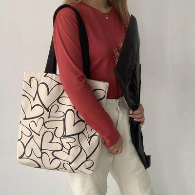 Handtasche aus gestrickter Leinwand für Frauen mittelgroße, langlebige Handtasche