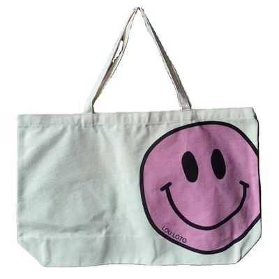 Große Kapazität Shoulder Shopping Leinwand Tote Tasche mit individueller Farbe und gedrucktem Logo