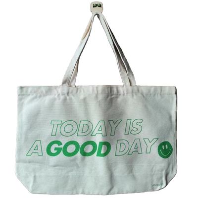 Große Kapazität Shoulder Shopping Leinwand Tote Tasche mit individueller Farbe und gedrucktem Logo