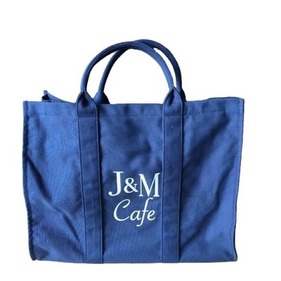 Custom Logo Leinwand Tasche Großkapazität Einzel-Schulter-Tote für den Einkauf Mittelgroße