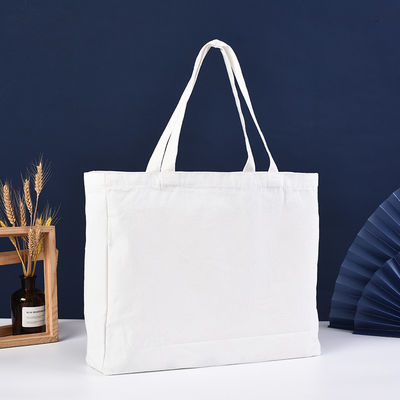 Custom Logo Leinwand Tasche Großkapazität Einzel-Schulter-Tote für den Einkauf Mittelgroße