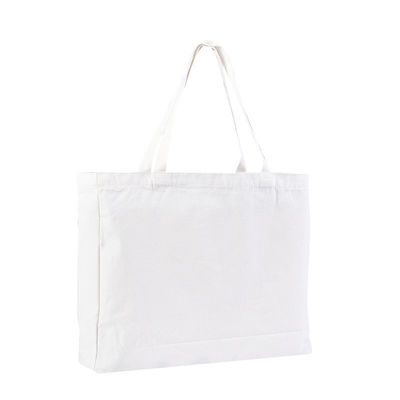 Custom Logo Leinwand Tasche Großkapazität Einzel-Schulter-Tote für den Einkauf Mittelgroße