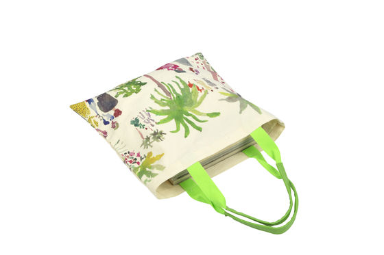 Stoff Leinwand Öko-freundlich Wiederverwendbar Designer Shopping Tote Tasche Mit Custom Logo gedruckt
