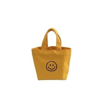 Wiederverwendbarer und stilvoller Mini-Baumwoll-Leinwand-Einkaufstüte-Tote-Handtasche für das tägliche Schulleben